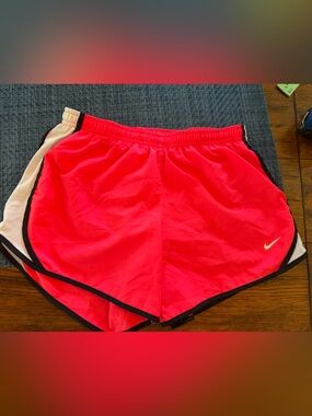 Nike Neon Pink Running Shorts with Black Trim